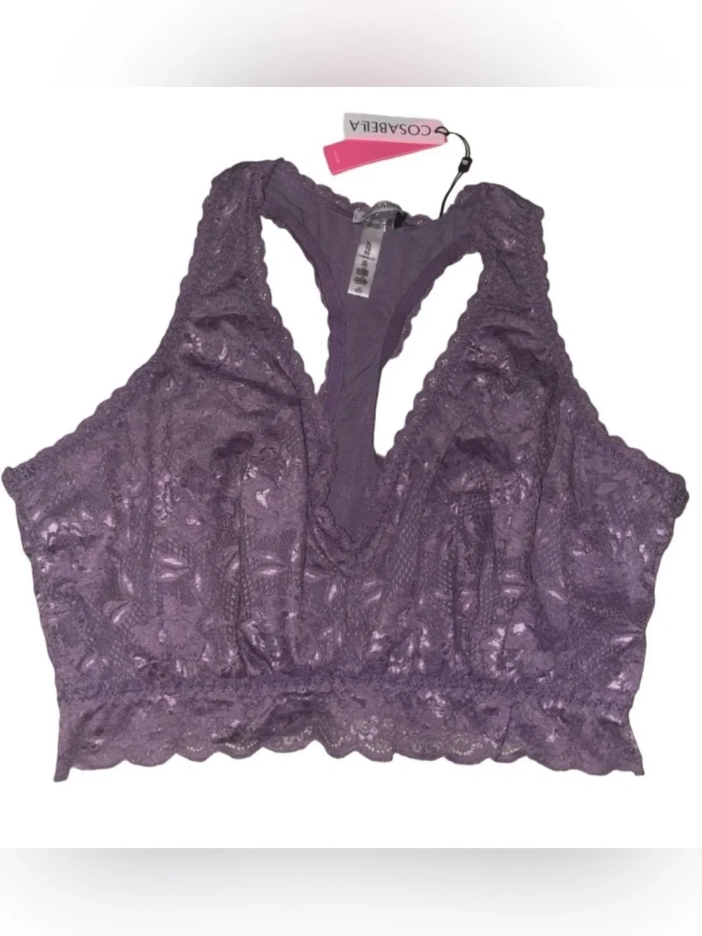 Cosabella NSN Curvy Racie Racerback Bralette & Thong L/XL in Himalayan Sky